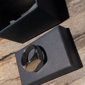 Stainless  Steel Blank statement Ring